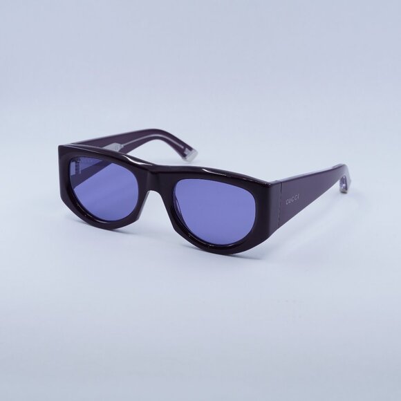 🕶️ New Gucci GG1917S 010 Sunglasses - Solid Plum Frame, Solid Violet Lenses - Picture 1 of 9